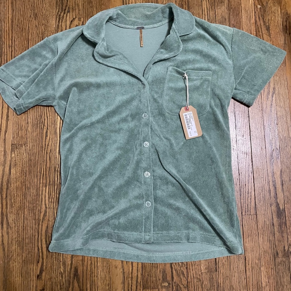 Women’s Terry Green Short Sleeve Shirt